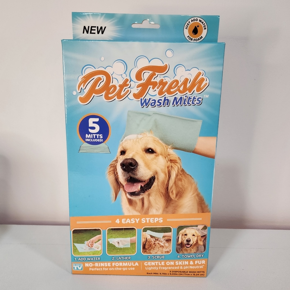 Pet wash mitts